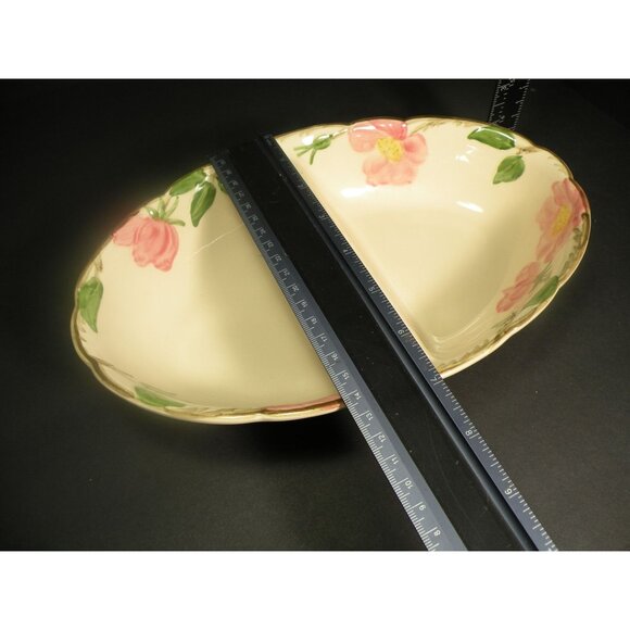 Vintage Franciscan Desert Rose Divided Ceramic Floral Serving Dish With Pink Flo - Picture 11 of 16